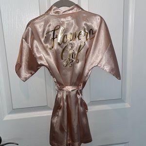 Pink Blush Flower girl robe sz XS